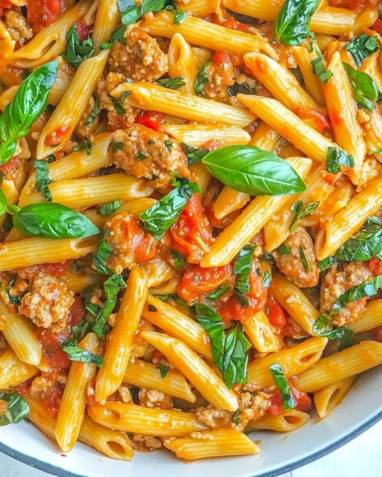 Easy One Pot Italian Sausage and Tomato Basil Pasta photo