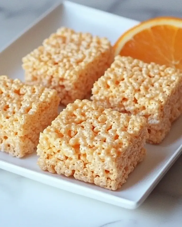 Homemade Orange Creamsicle Rice Krispies Treats photo