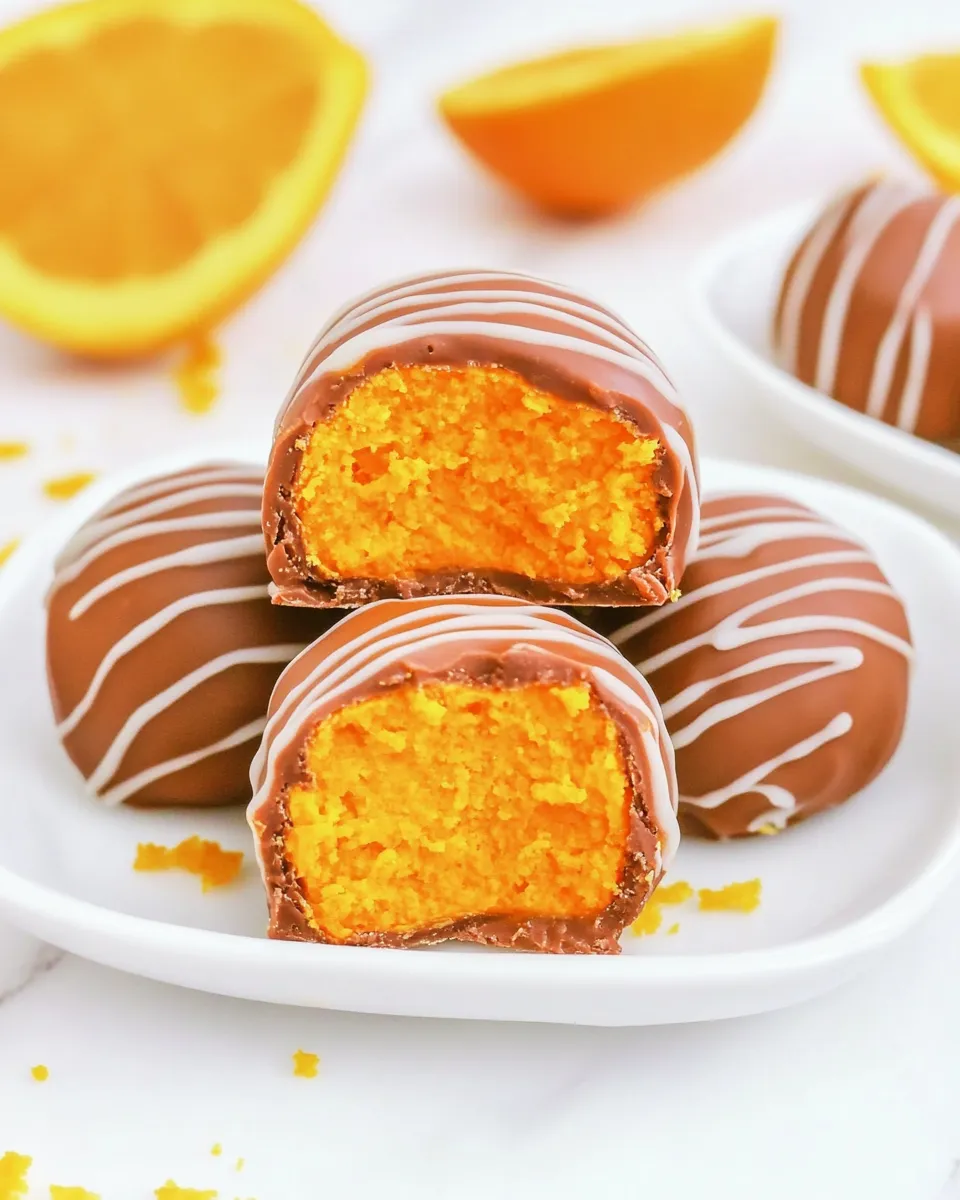 Tasty Orange Truffles food shot