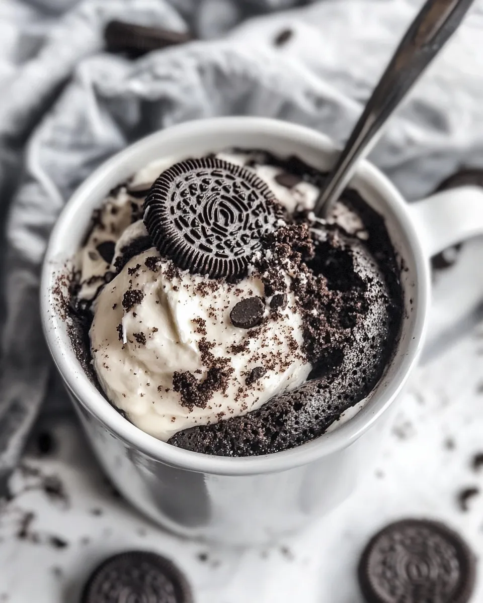 Easy Oreo Mug Cake recipe photo