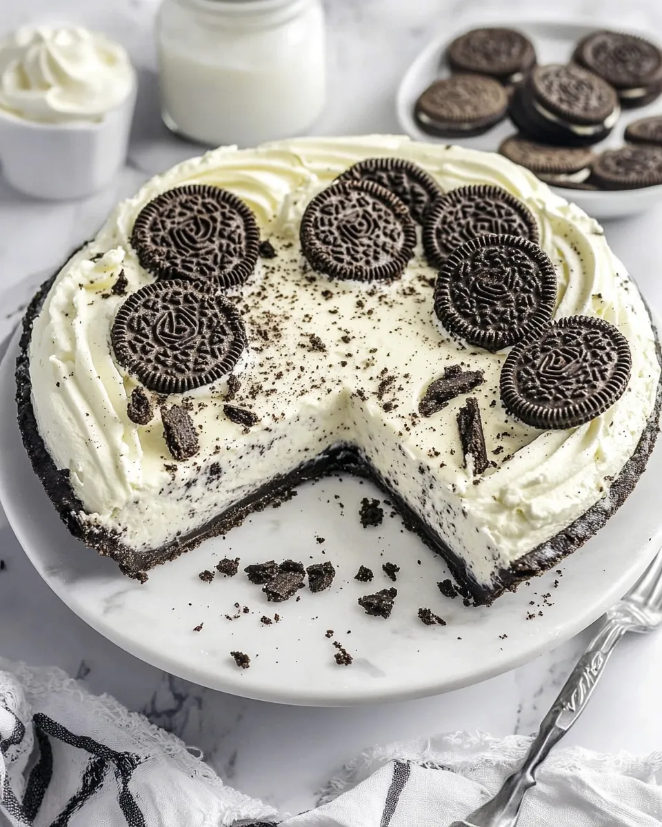 Homemade Oreo Pudding Pie photo
