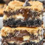 Homemade Oreo Stuffed Chocolate Chip Cookie Gooey Bars photo
