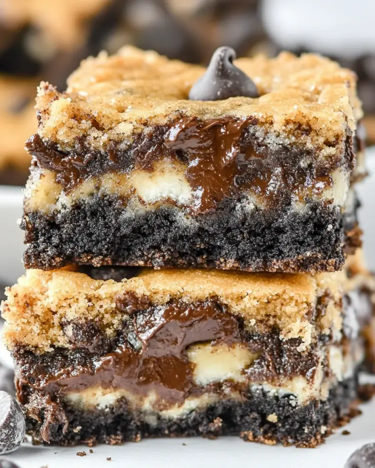 Homemade Oreo Stuffed Chocolate Chip Cookie Gooey Bars photo