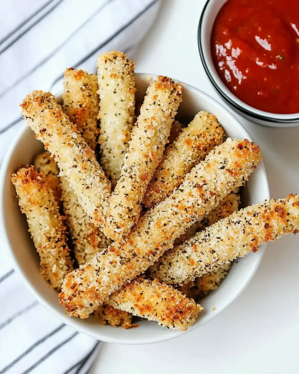 Homemade Oven-Baked Mozzarella Sticks Recipe photo