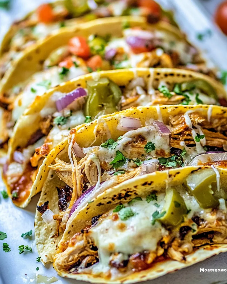 Tasty Oven Baked Barbecue Chicken Pizza Tacos shot