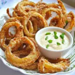 Homemade Oven Baked Onion Rings with Cumin Dipping Sauce photo
