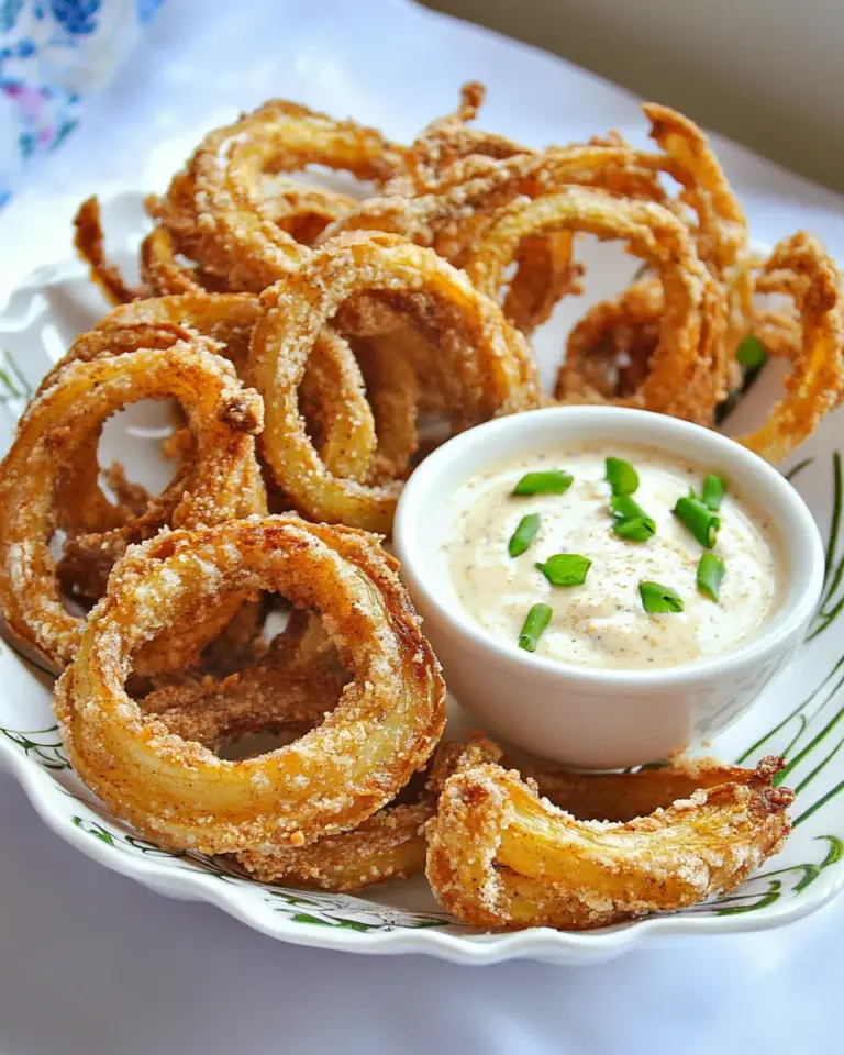 Homemade Oven Baked Onion Rings with Cumin Dipping Sauce photo