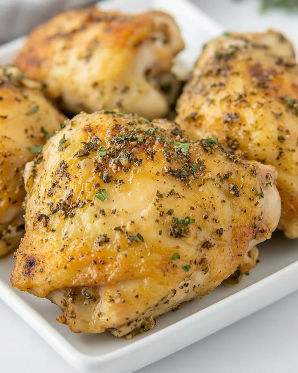 Classic Oven Baked Ranch Chicken Thighs (With Crispy Skin!) image