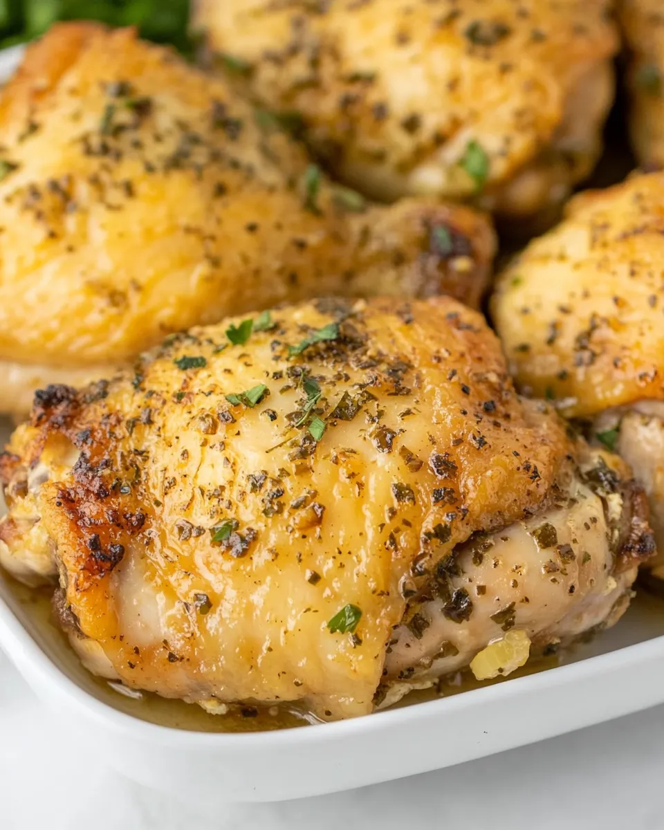 Easy Oven Baked Ranch Chicken Thighs (With Crispy Skin!) recipe photo