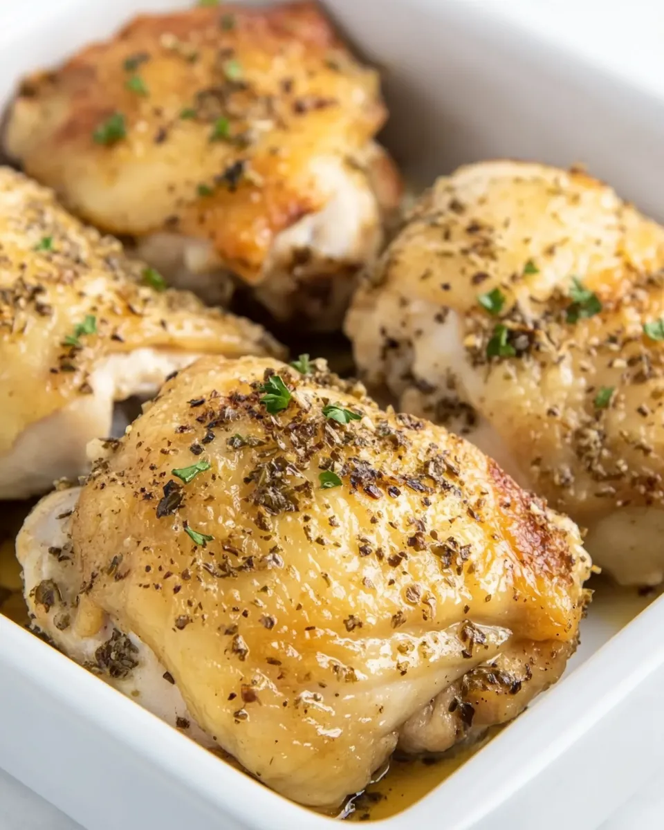 Delicious Oven Baked Ranch Chicken Thighs (With Crispy Skin!) dish photo