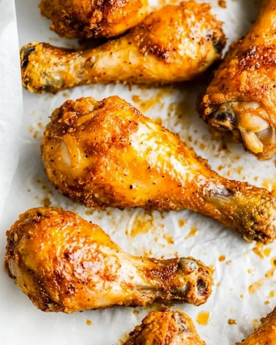 Easy Oven Fried Chicken Legs food shot