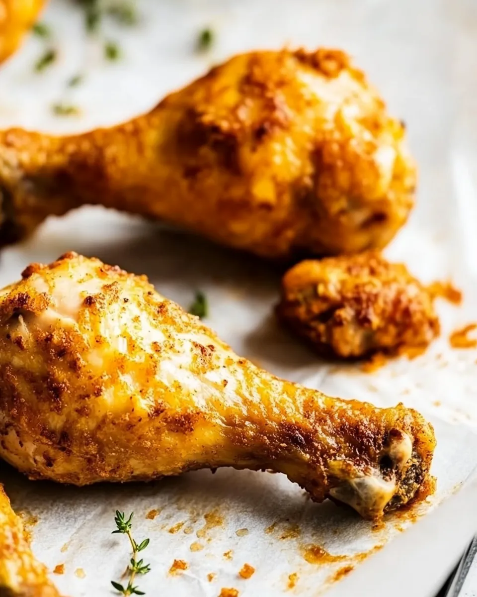 Delicious Oven Fried Chicken Legs plate image