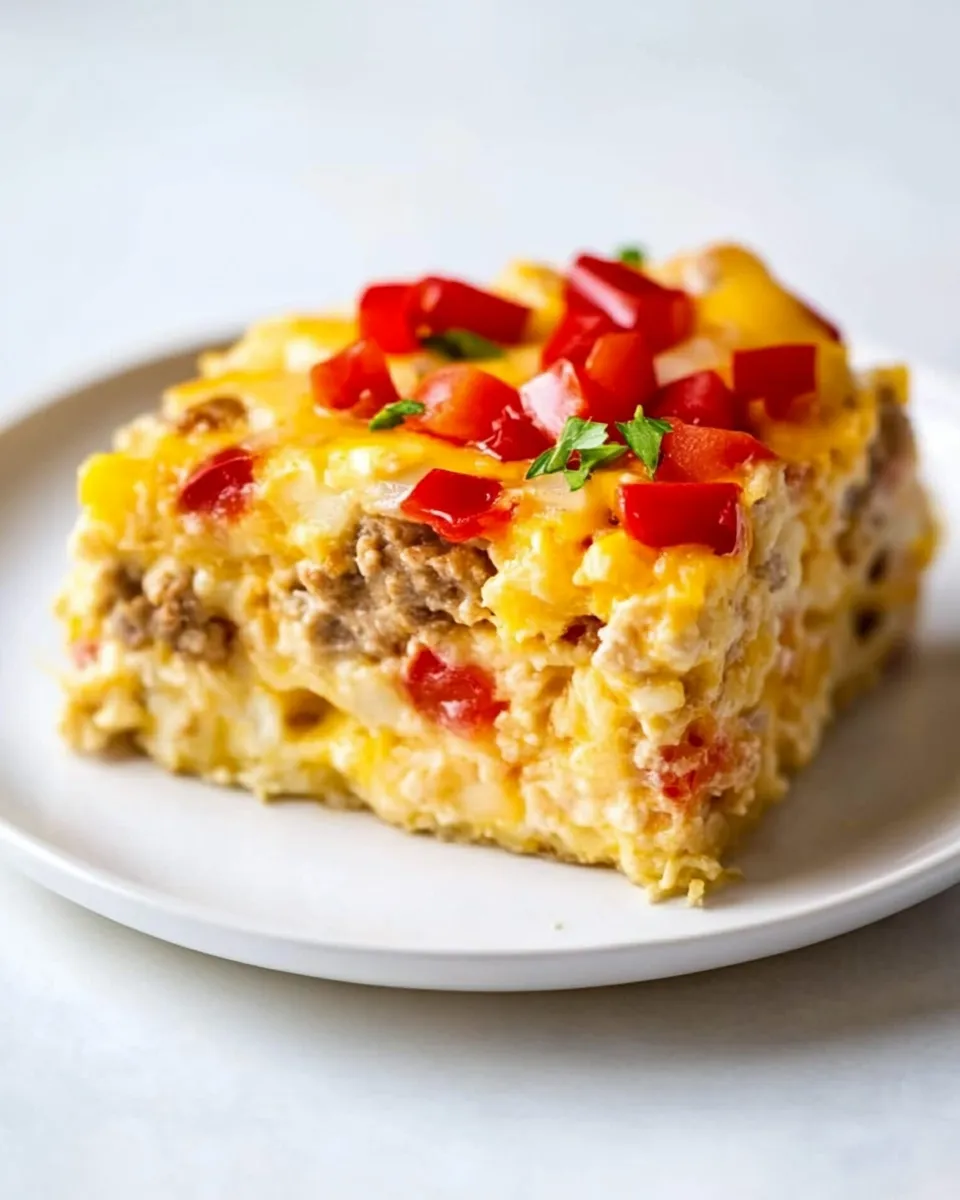 Easy Overnight Slow Cooker Breakfast Casserole recipe photo
