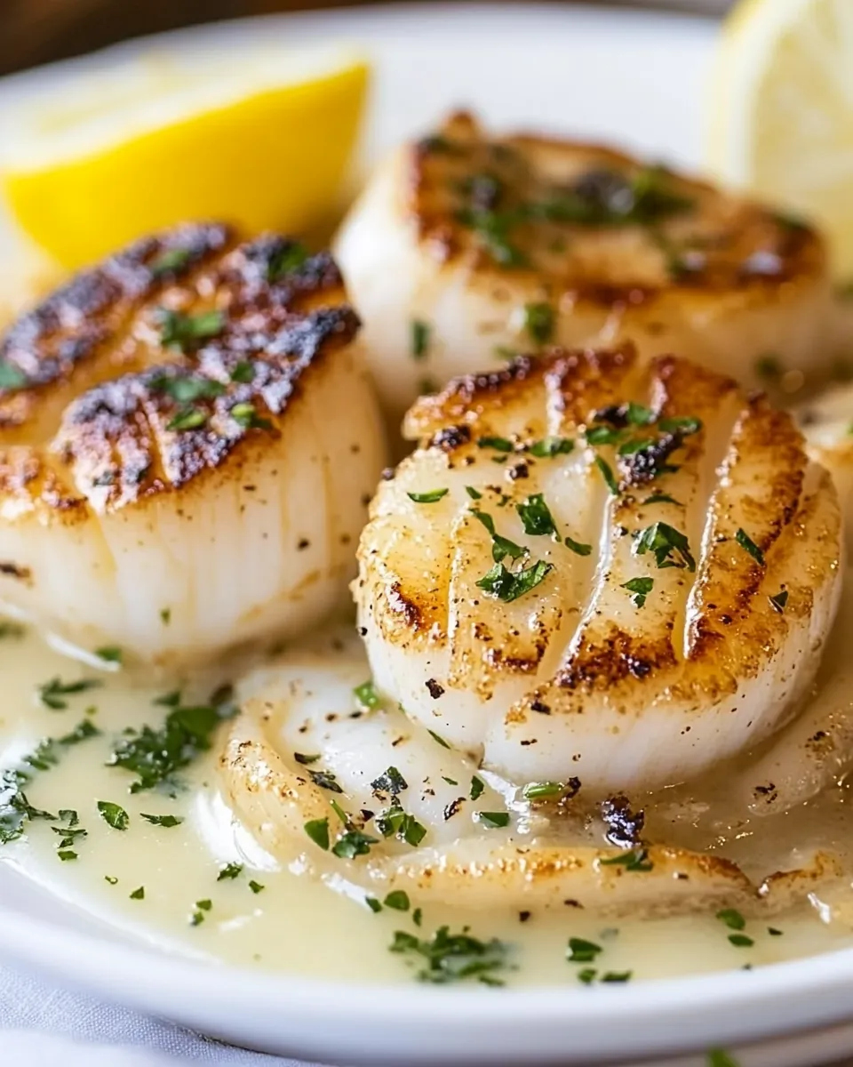 Savory Pan-Seared Scallops with Lemon Butter shot