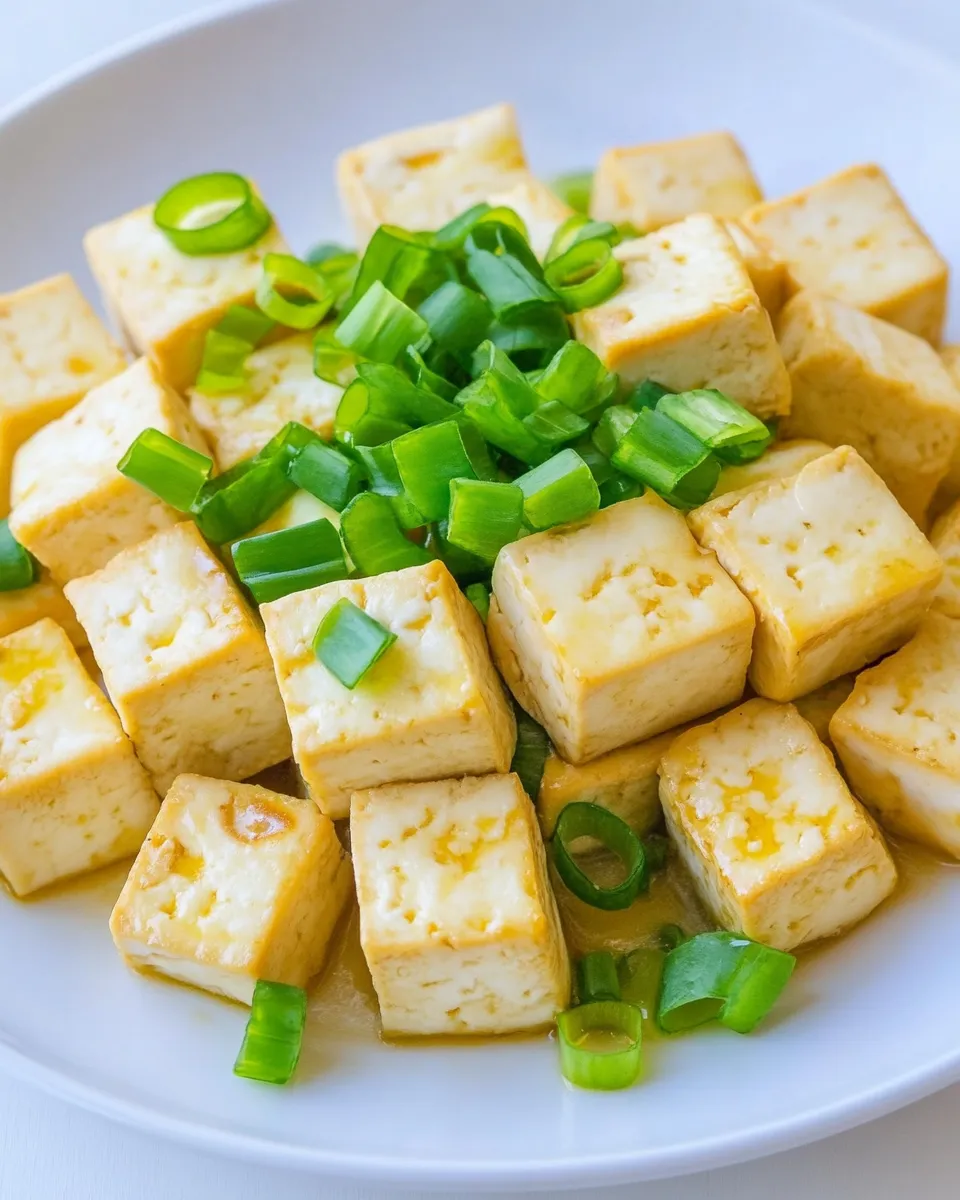 Perfect Pan Fried Tofu food shot