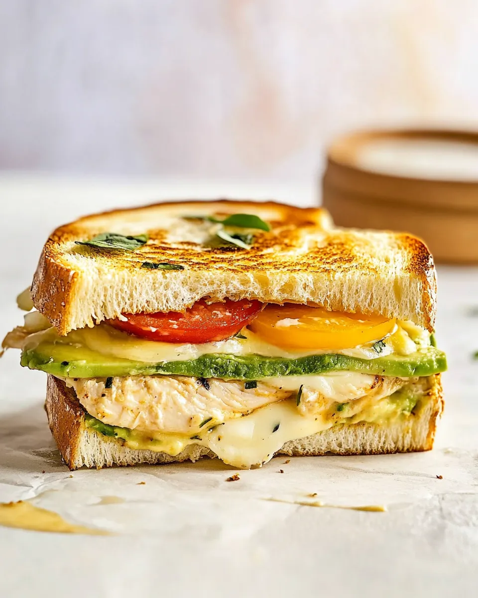 Easy Panera Chipotle Chicken Avocado Melt recipe photo