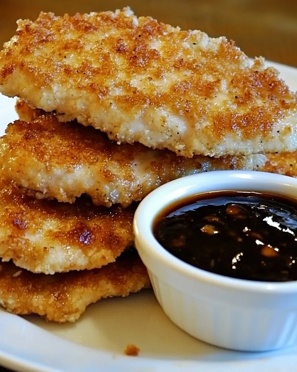 Savory Panko Chicken With Apricot Dipping Sauce dish photo