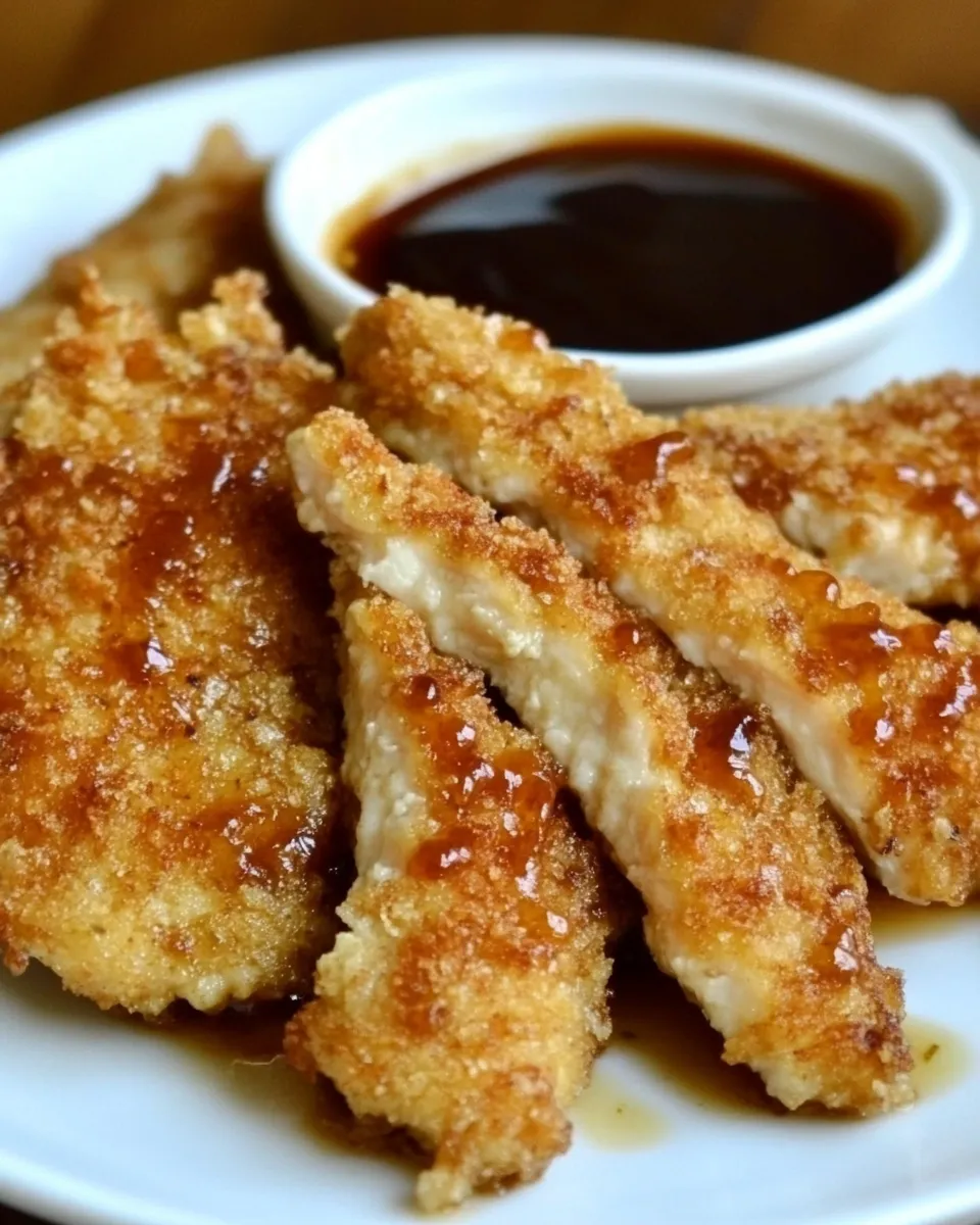Quick Panko Chicken With Apricot Dipping Sauce recipe image