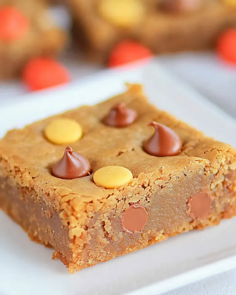 Homemade Peanut Butter Blondies Recipe photo