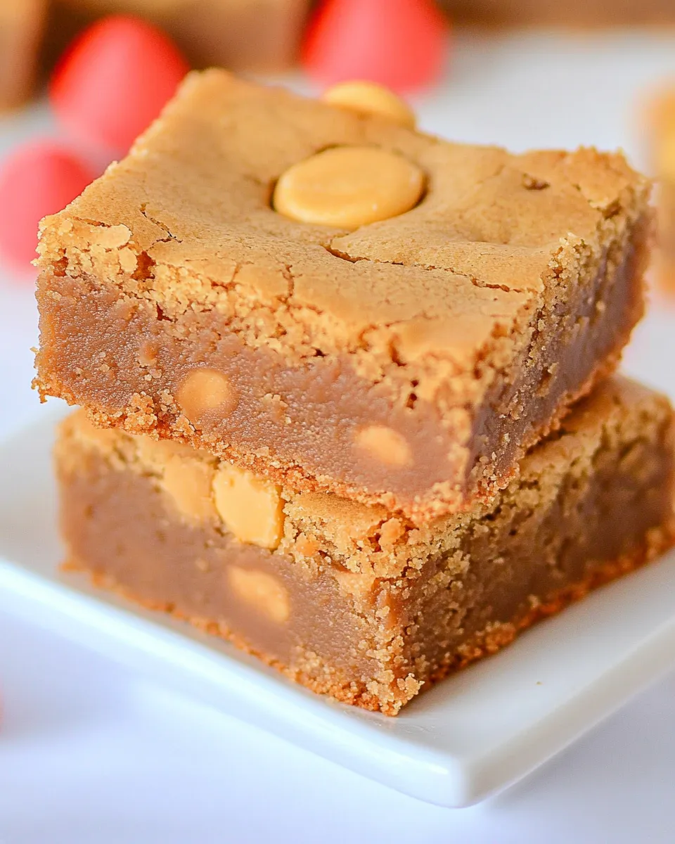 Delicious Peanut Butter Blondies Recipe dish photo