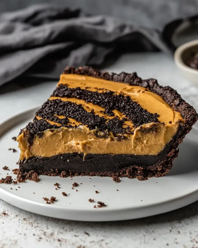 Homemade Peanut Butter Brownie Pie photo