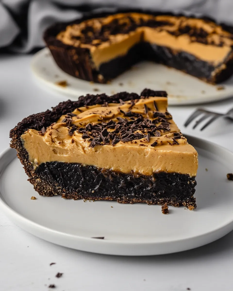 Easy Peanut Butter Brownie Pie image