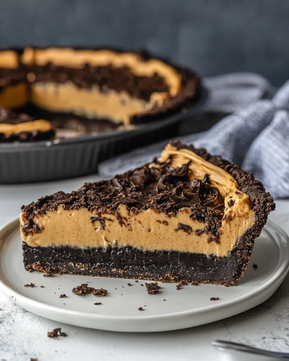 Delicious Peanut Butter Brownie Pie recipe photo