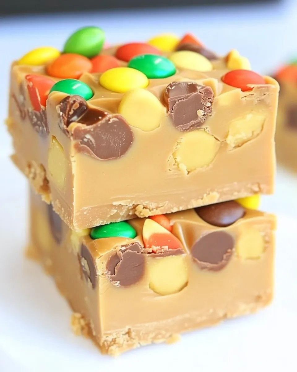 Classic Peanut Butter Candy Bar Fudge image