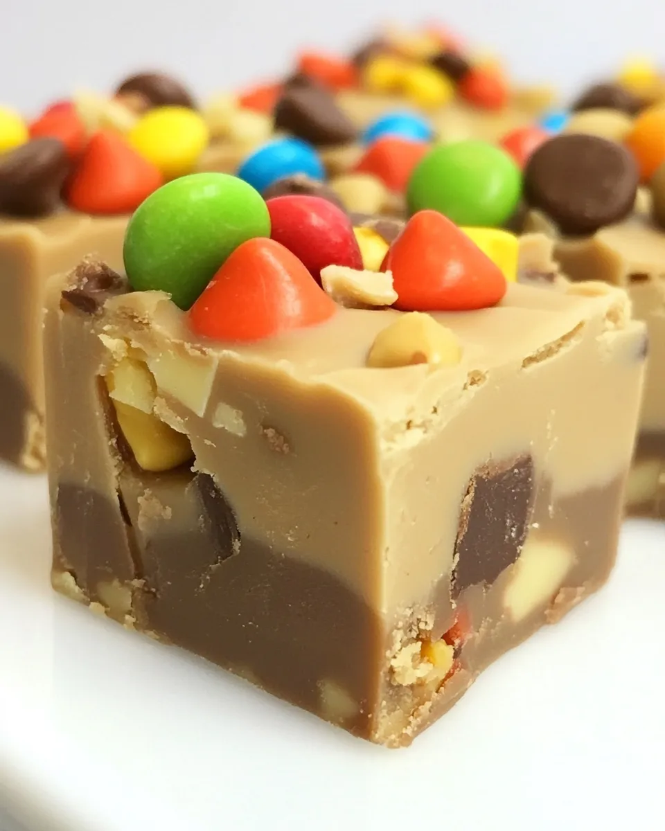 Easy Peanut Butter Candy Bar Fudge shot