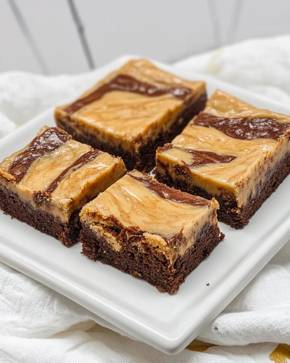 Sweet Peanut Butter Cheesecake Brownie Bars shot