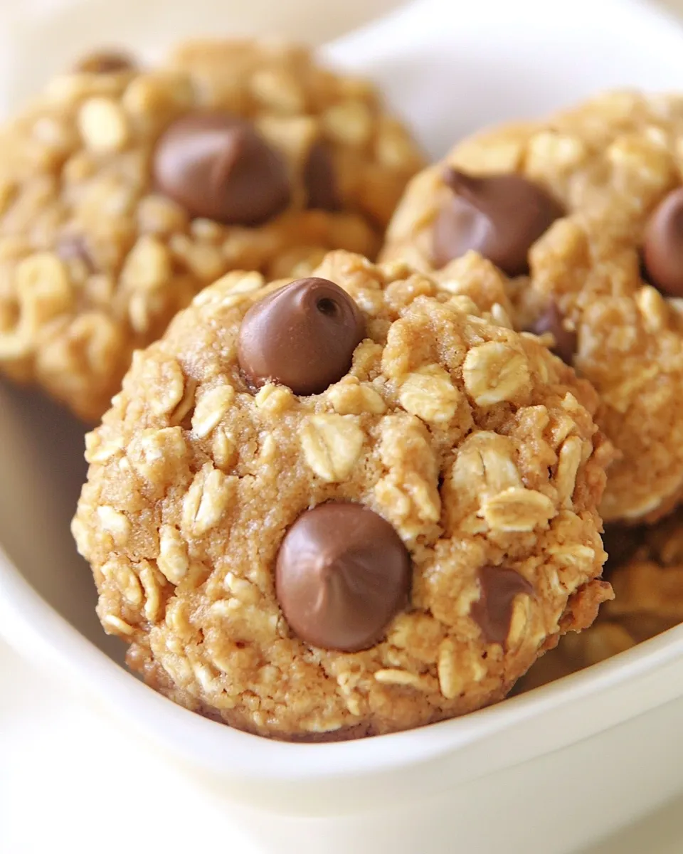 Classic Peanut Butter Chocolate Granola Cookies Recipe dish photo