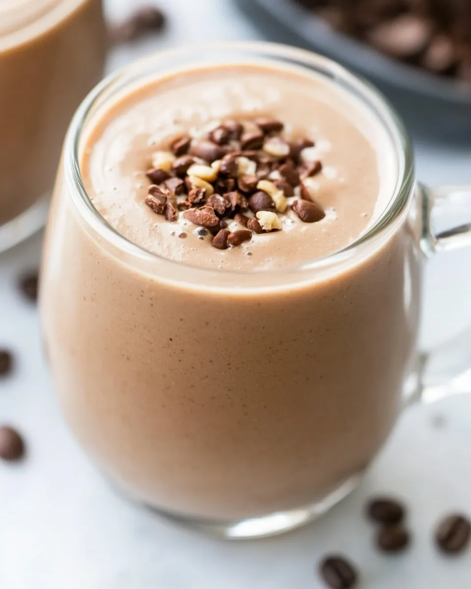 Homemade Peanut Butter Coffee Smoothie photo