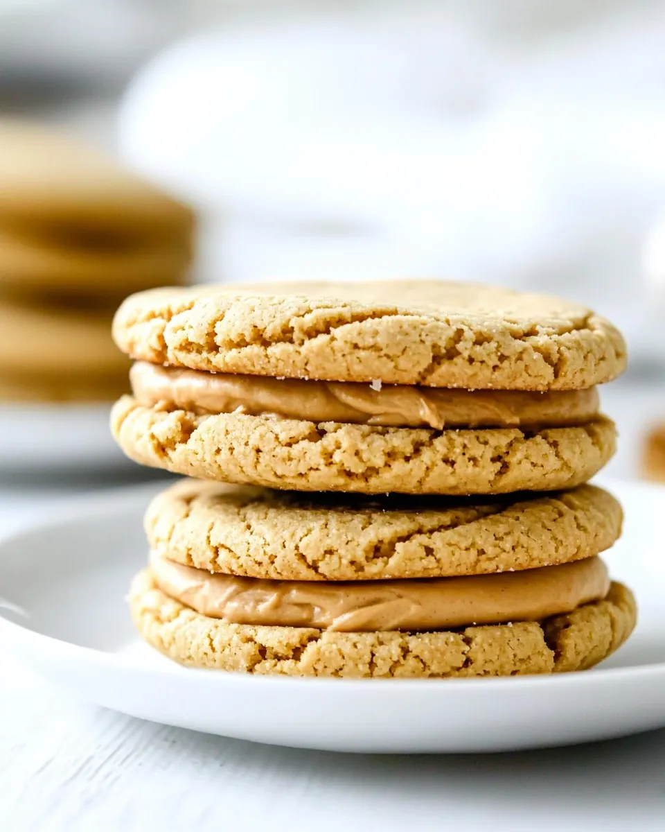Classic Peanut Butter Cookie Sandwiches recipe image