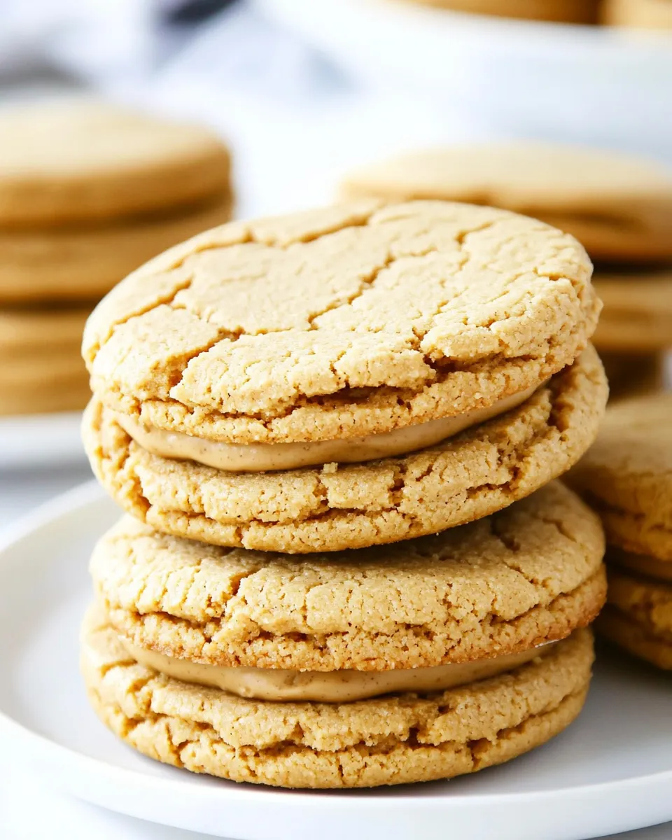 Easy Peanut Butter Cookie Sandwiches dish photo