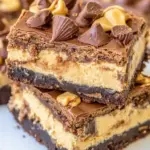 Homemade Peanut Butter Cup Cheesecake Brownies photo