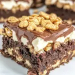 Homemade Peanut Butter Krispie Brownies photo