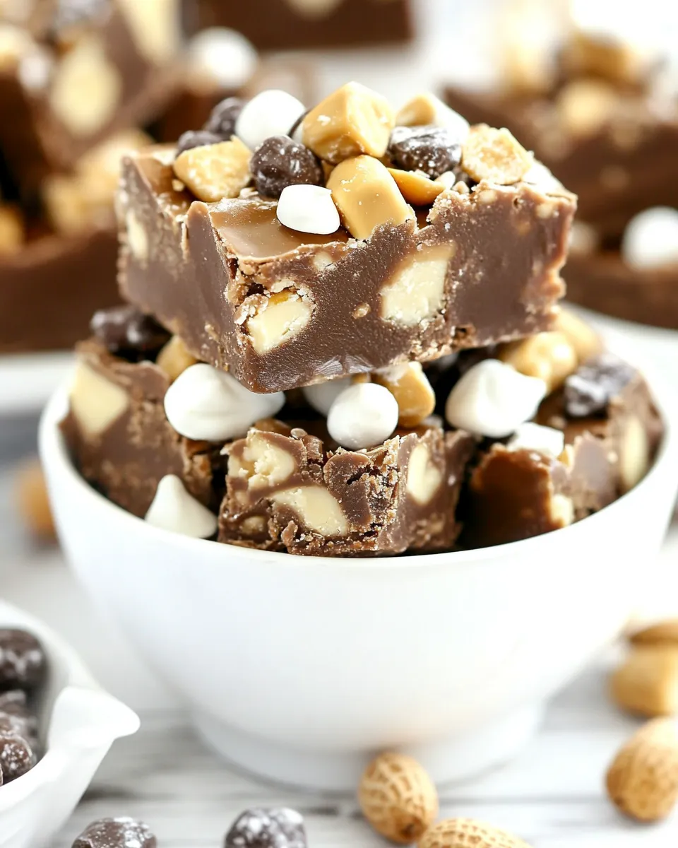 Homemade Peanut Butter Rocky Road Fudge photo
