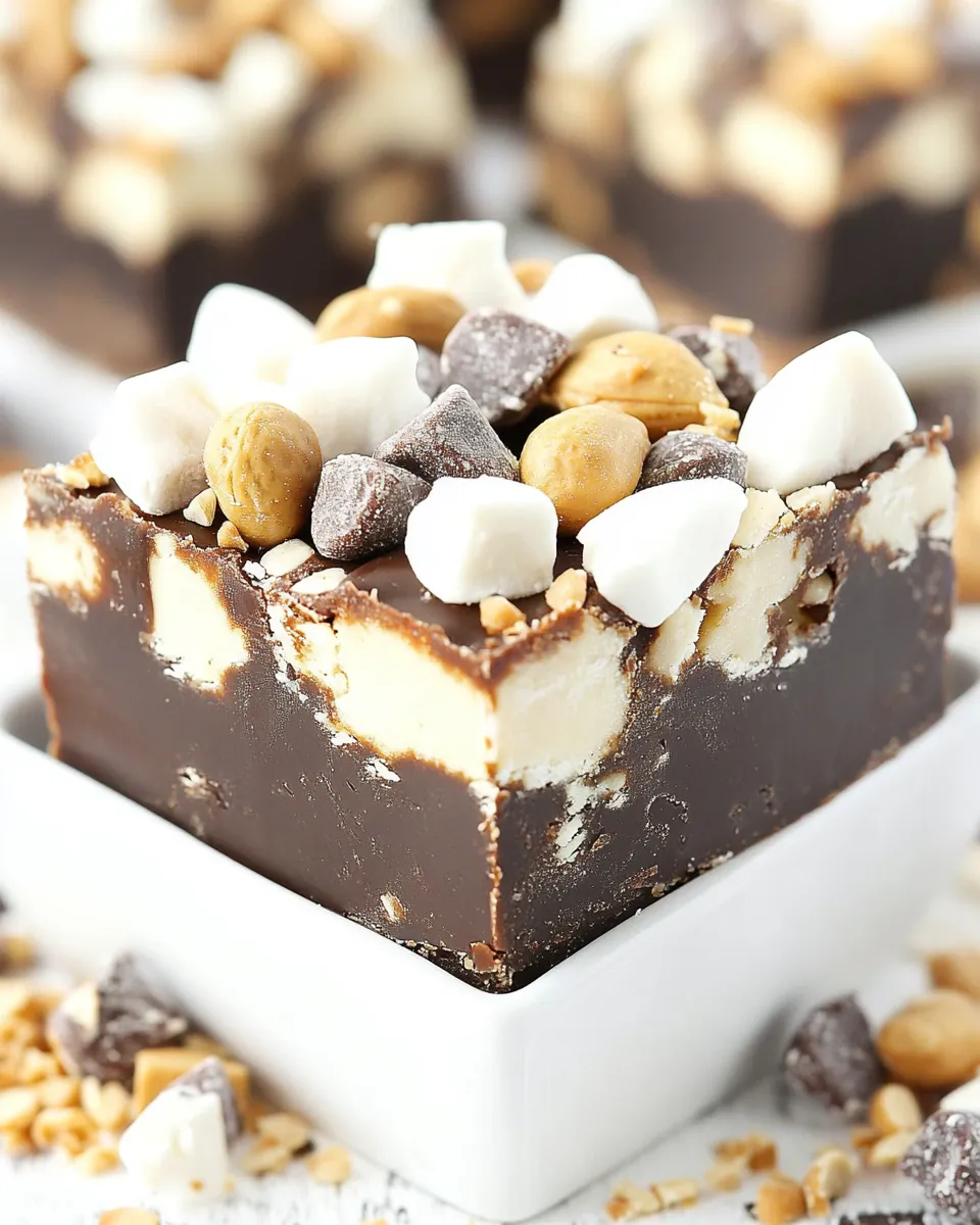 Classic Peanut Butter Rocky Road Fudge image