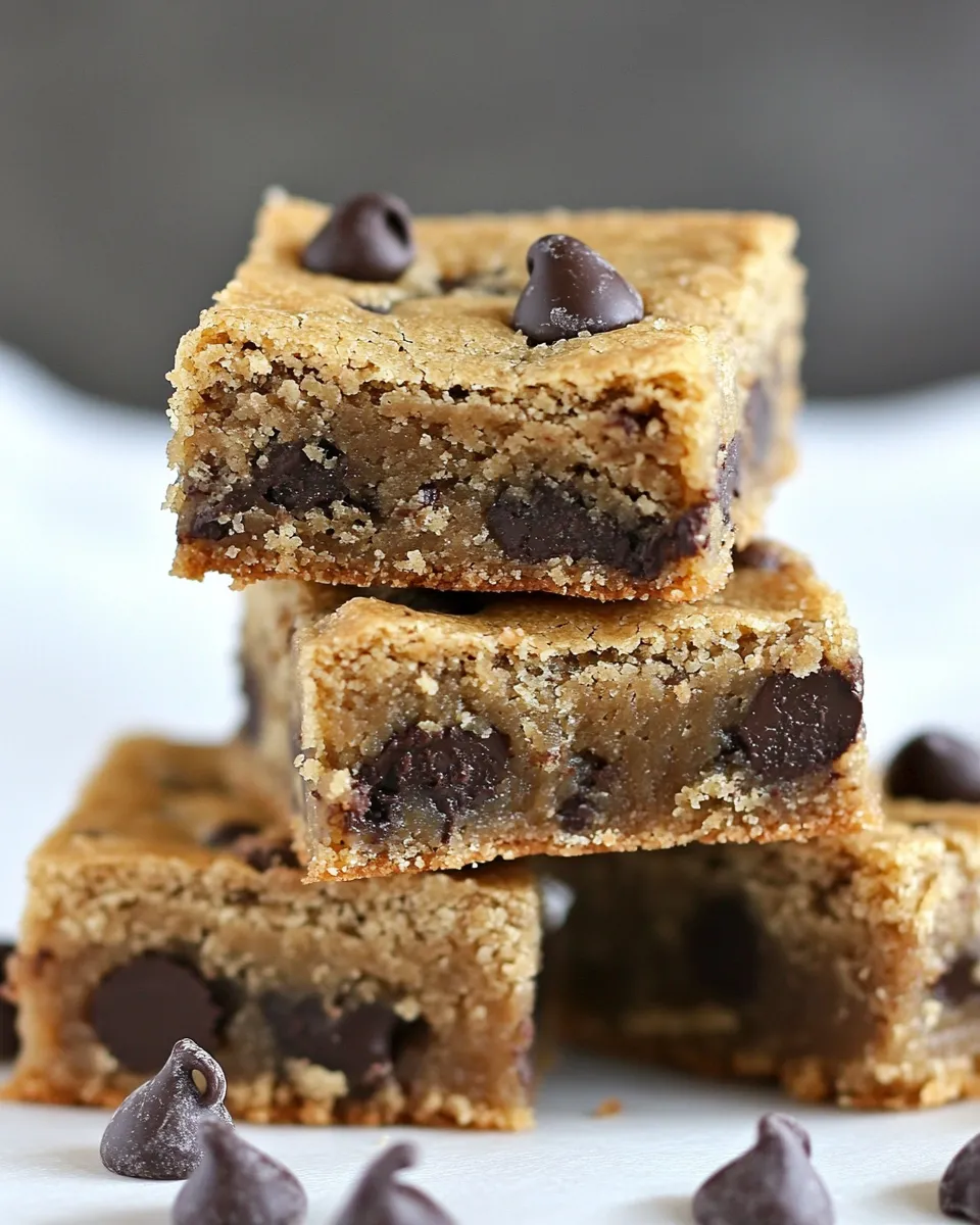 Fantastic Peanut Butter Stuffed Chocolate Chip Cookie Bars shot