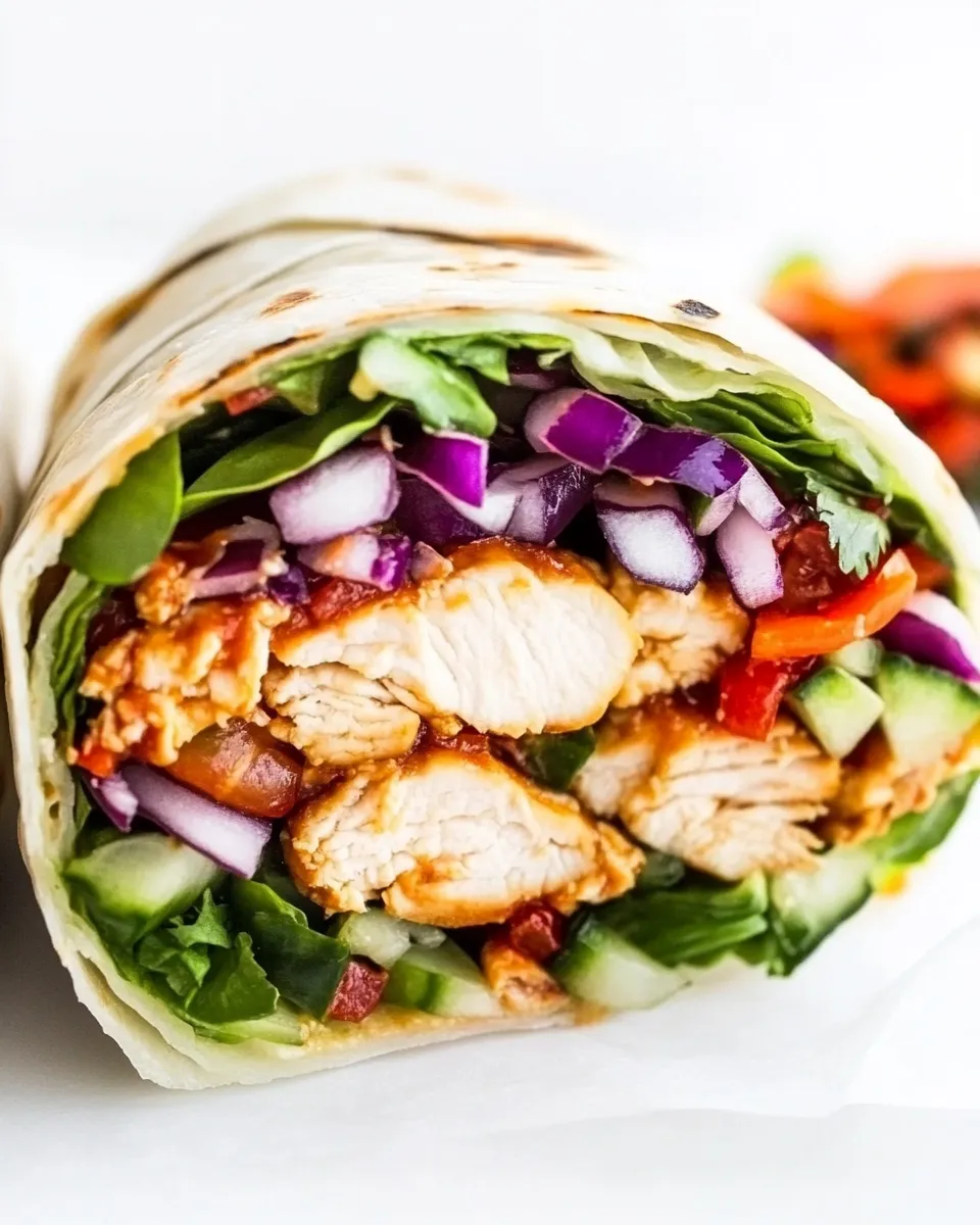Delicious Peanut Chicken Wraps dish photo