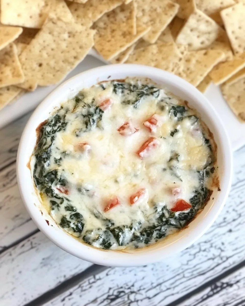 Delicious Pepper Jack Spinach Dip shot