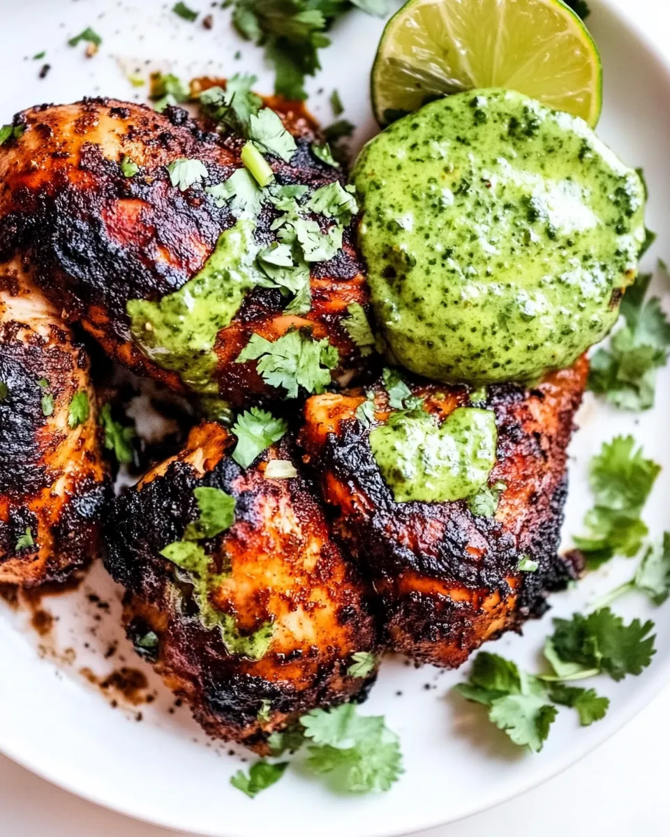 Classic Peruvian Chicken with Green Sauce image