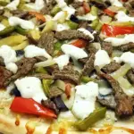 Homemade Philly Cheese Steak Pizza photo