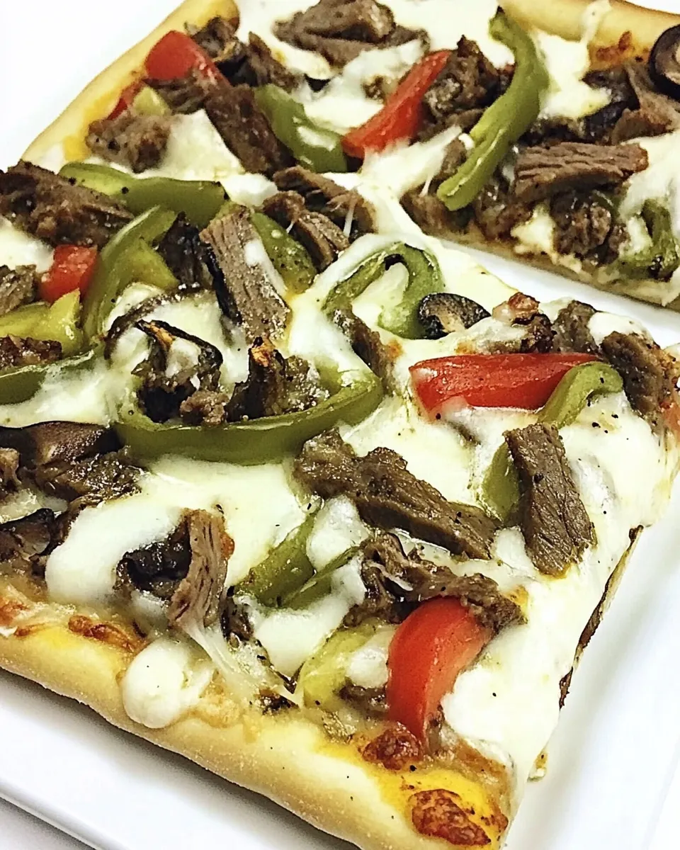 Classic Philly Cheese Steak Pizza image