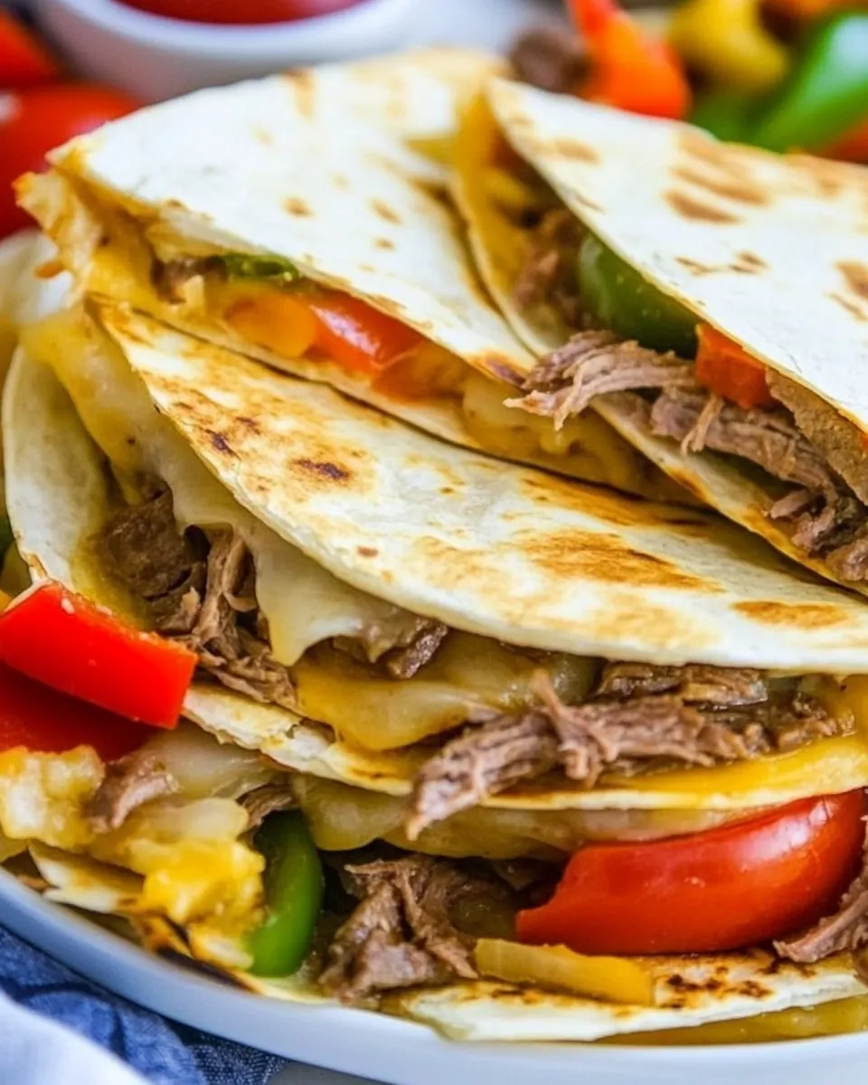 Homemade Philly Cheese Steak Quesadillas photo