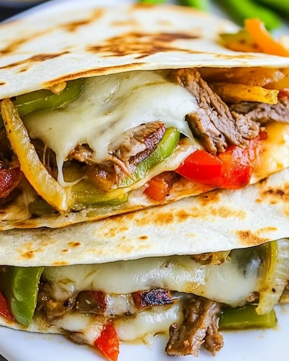 Classic Philly Cheese Steak Quesadillas image