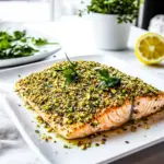 Homemade Pistachio Crusted Baked Salmon photo