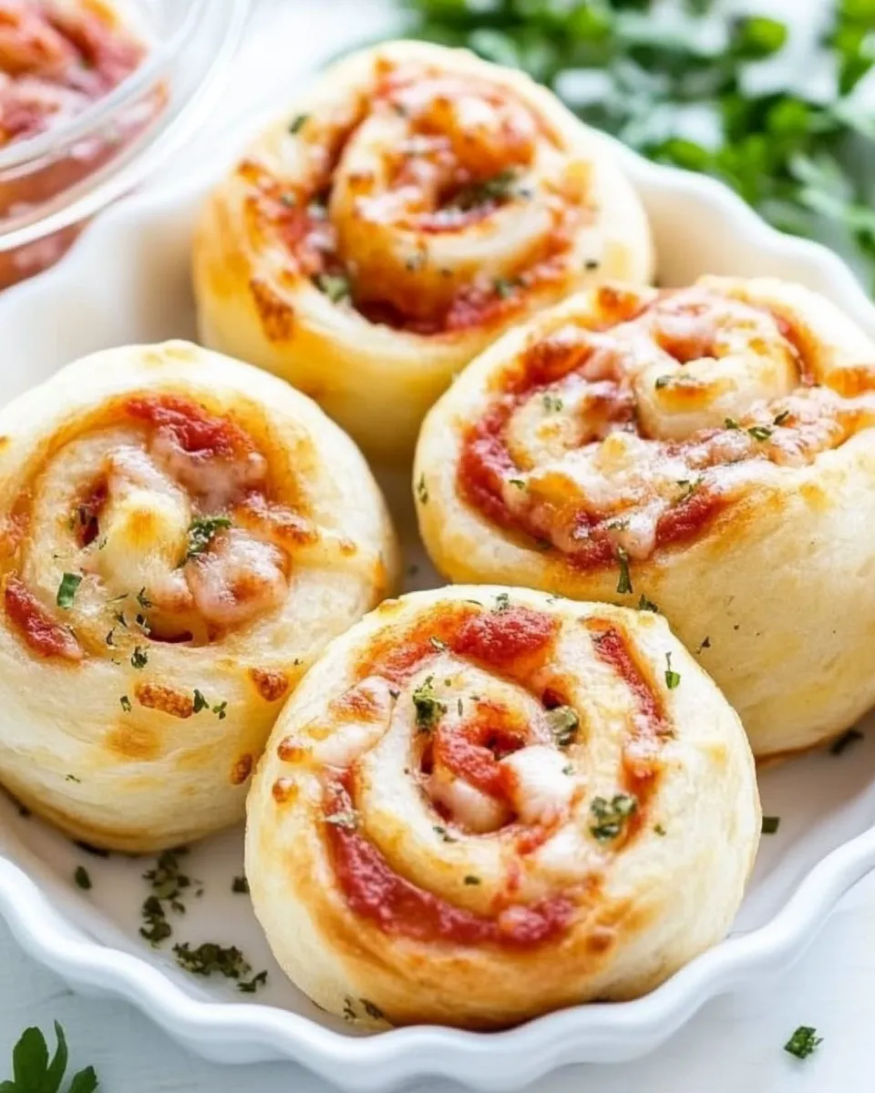 Delicious Pizza Rolls plate image