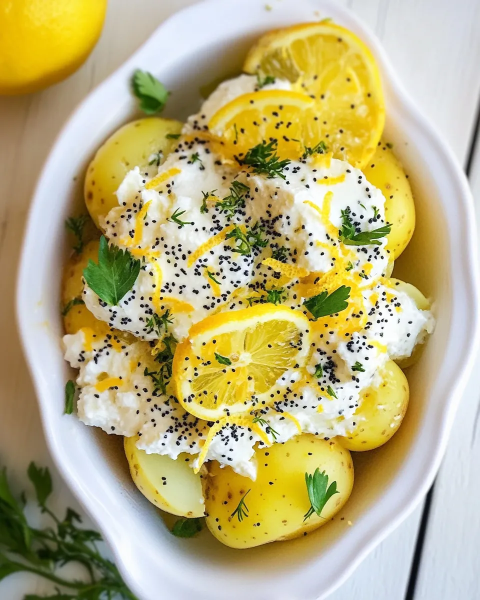 Homemade Potatoes with Lemon Poppy Ricotta photo