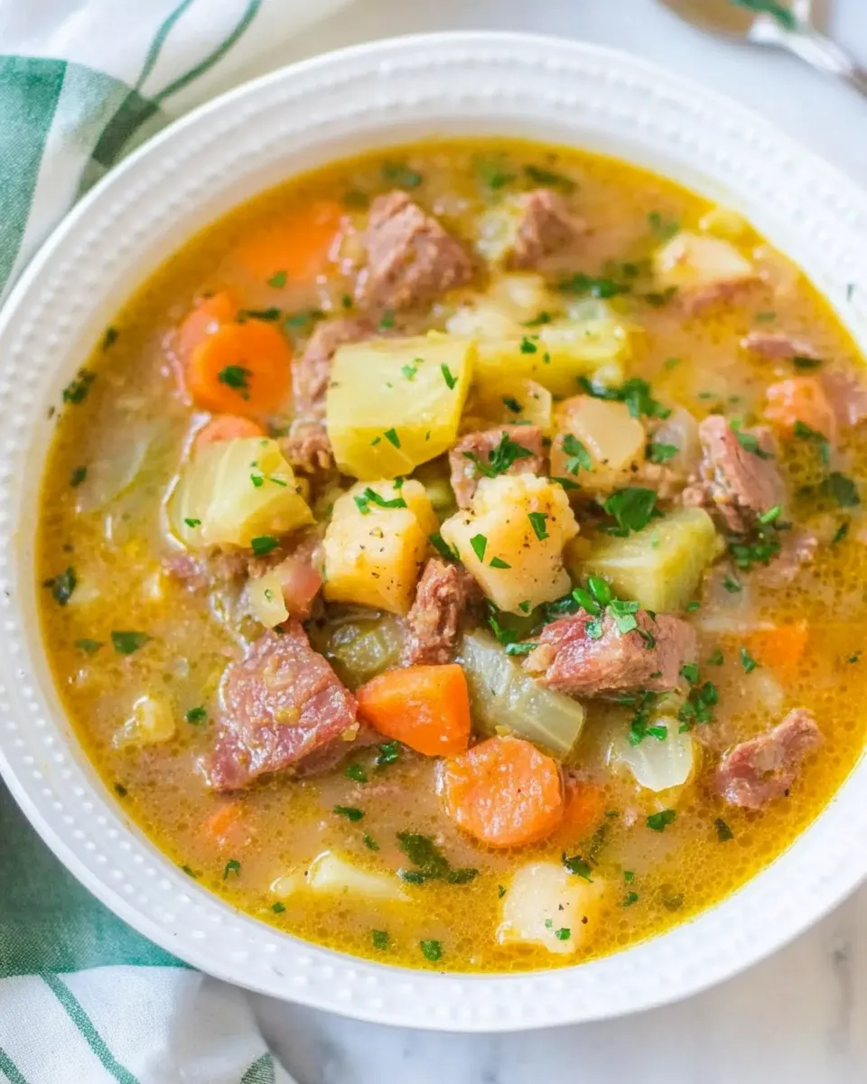 Delicious Pressure Cooker Corned Beef Cabbage Irish Stew picture